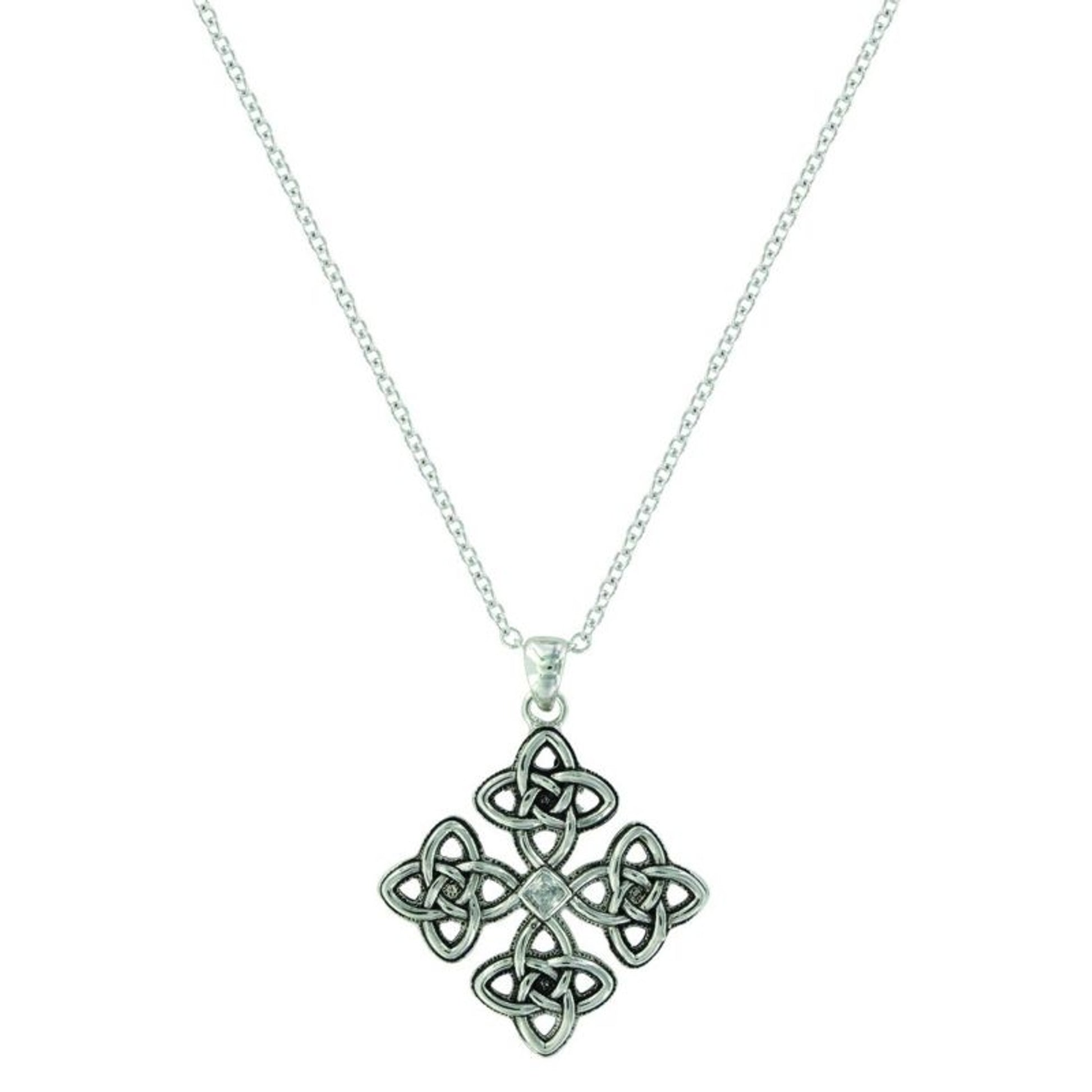 Montana Silver Celtic Winds NecklaceBk/Wh