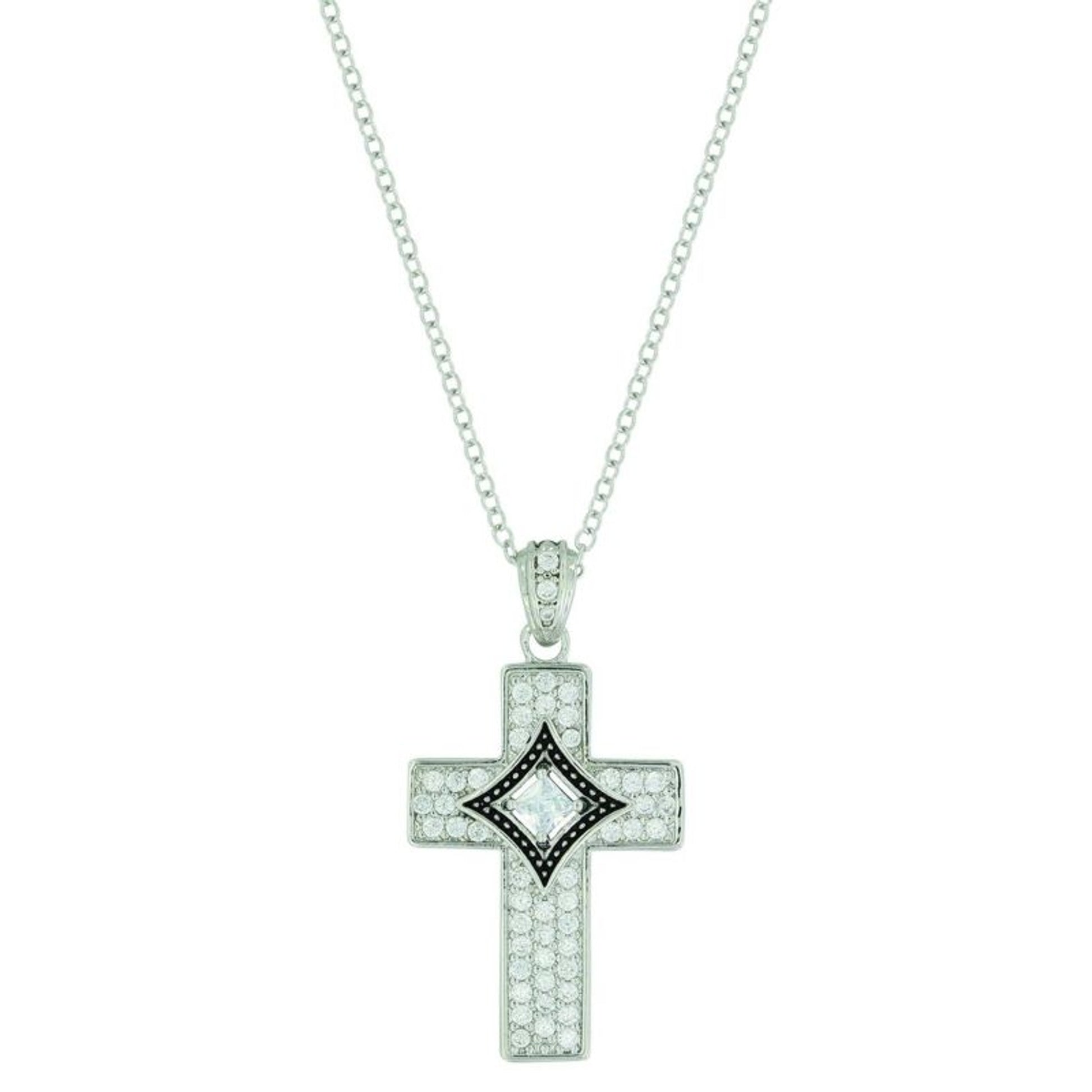 Montana Silver Centered In Faith Cross Necklace