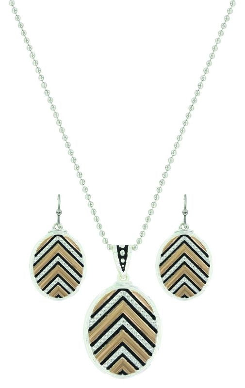 Montana Silver Chevron Sunset Ray Jewelry SetBk/Wh