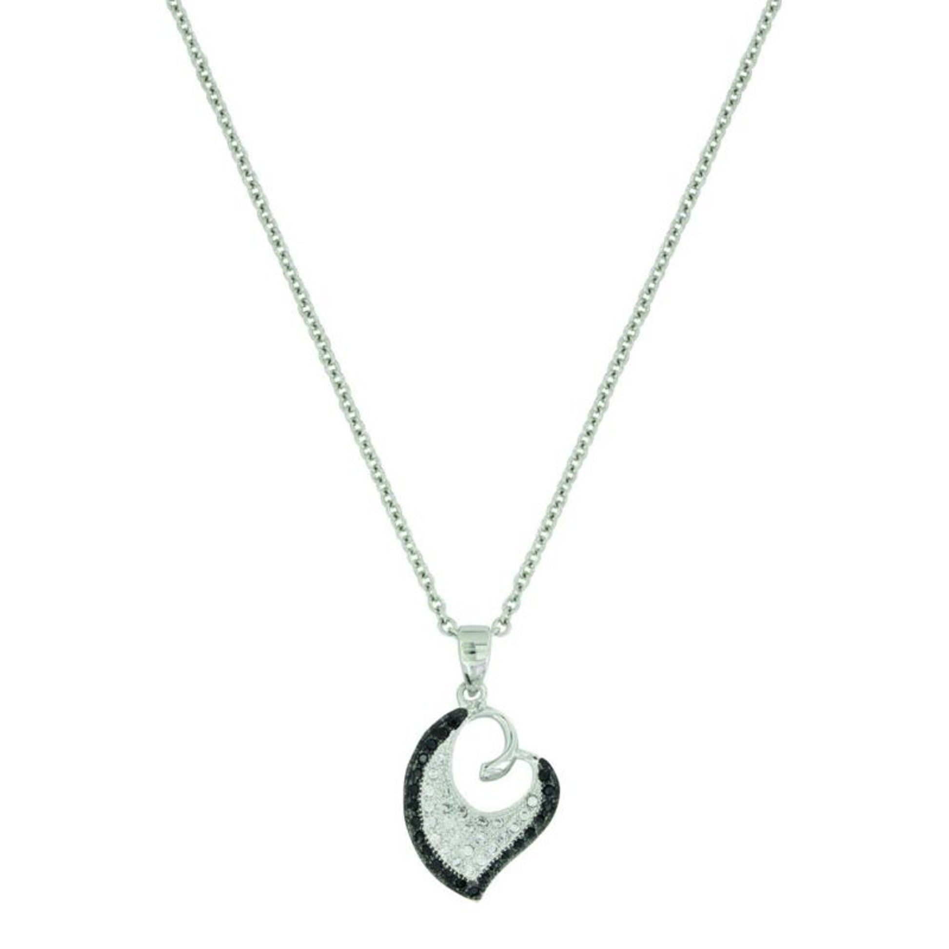 Montana Silver Dancing Hearts NecklaceBk/Wh