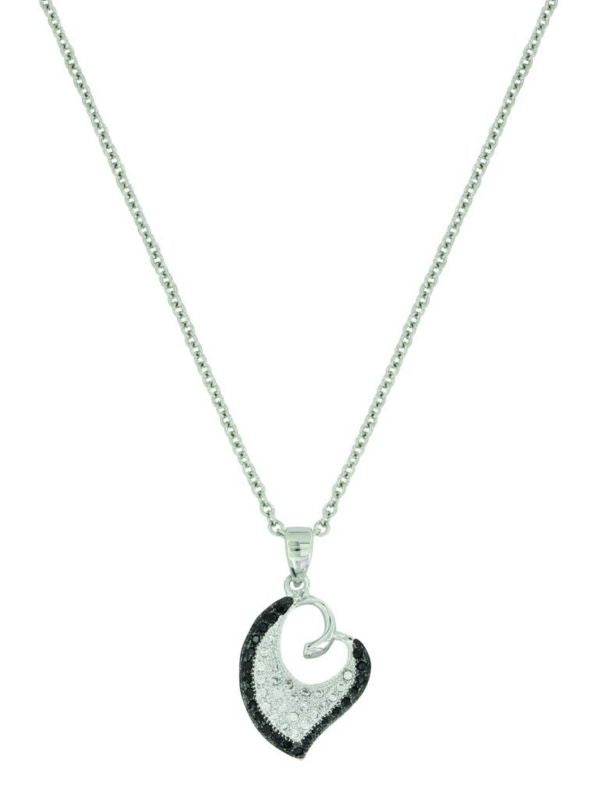 Montana Silver Dancing Hearts NecklaceBk/Wh