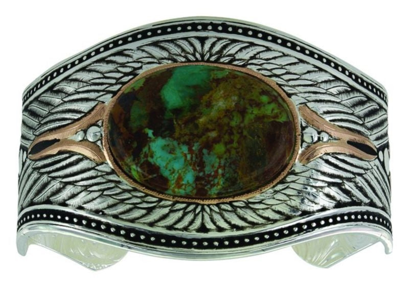Feathered Turquoise Flight Cuff Bracelet