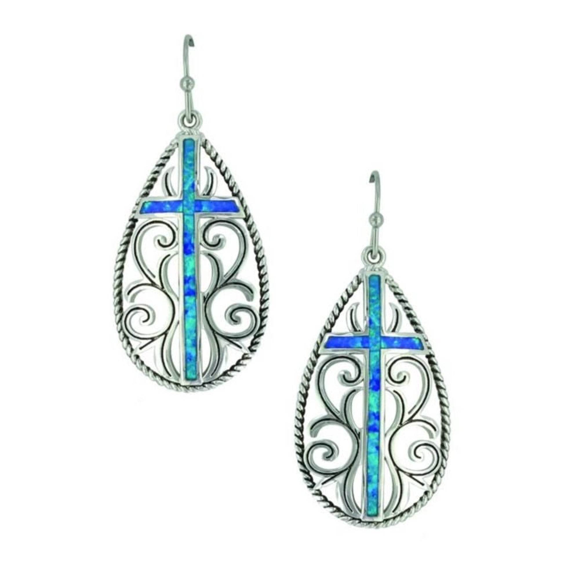 Montana Silver Filigree Water Lights Cross Earring