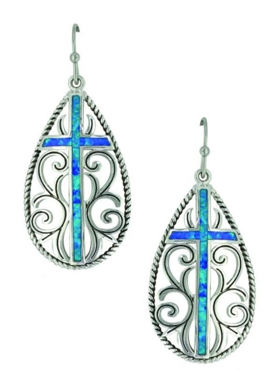 Montana Silver Filigree Water Lights Cross Earring