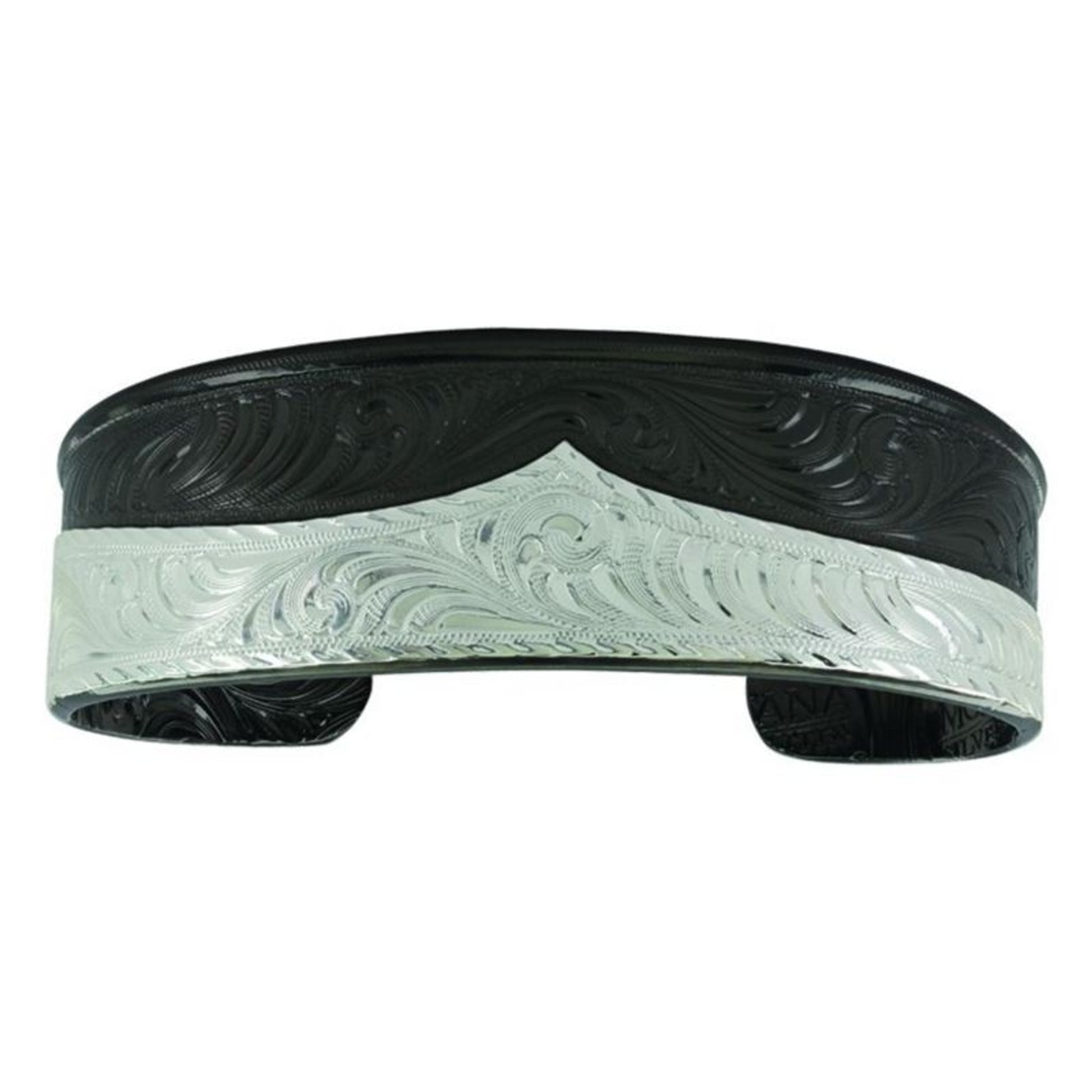 Gunmetal Scalloped Ripple Cuff Bracelet