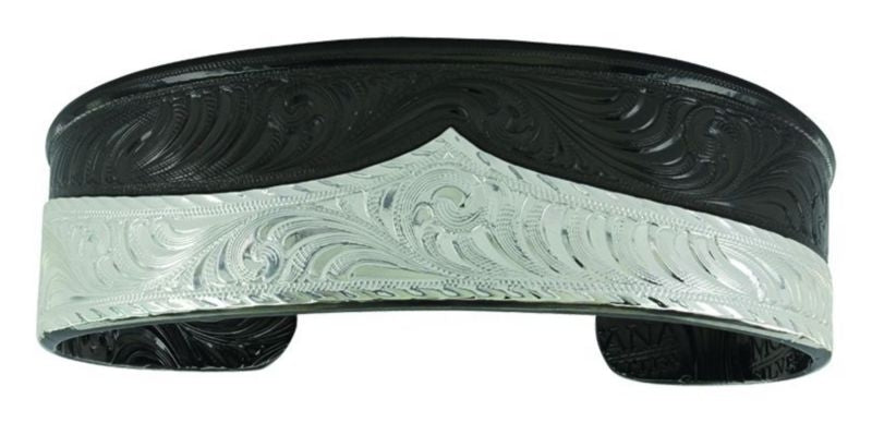 Gunmetal Scalloped Ripple Cuff Bracelet