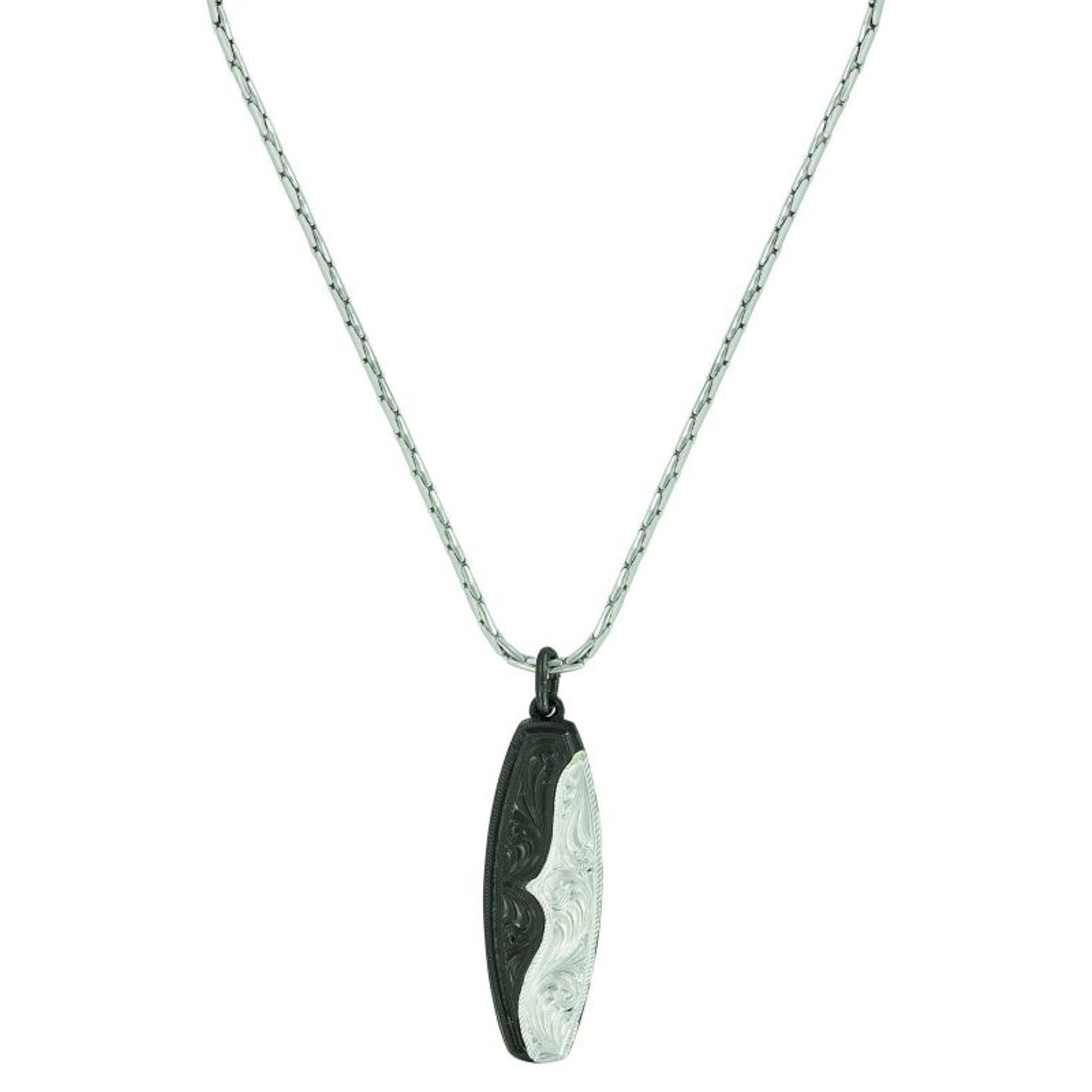 Montana Silver Gunmetal Scalloped Ripple Necklace