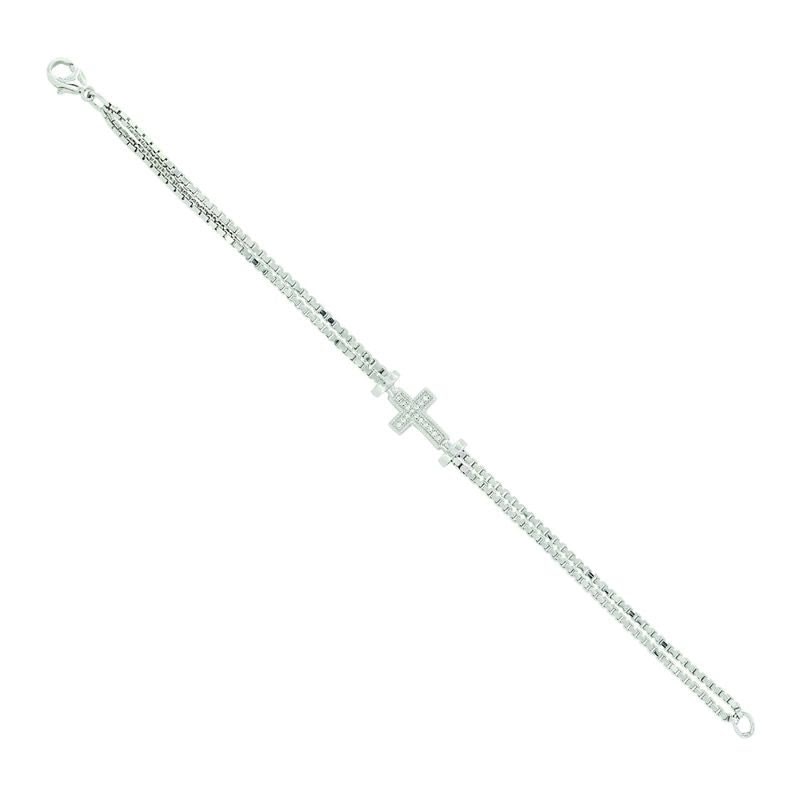 MontanaSilver In The Middle Of Faith BraceletBk/Wh