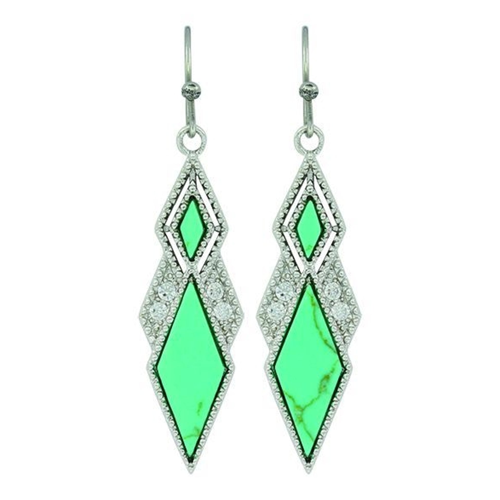Montana Silver Inside Out Turquoise EarringsBk/Wh