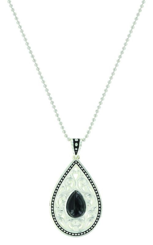 Montana Silver Nights Tear NecklaceBk/Wh