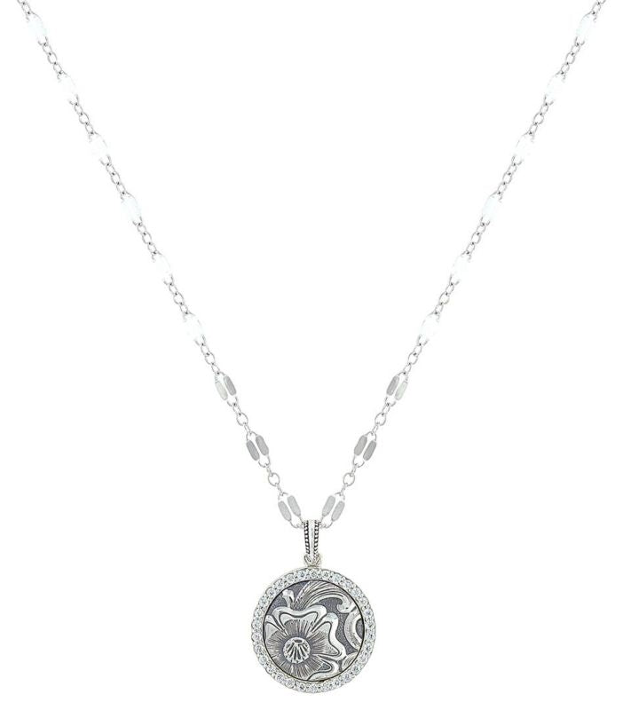 Montana Silver Secret Garden NecklaceBk/Wh