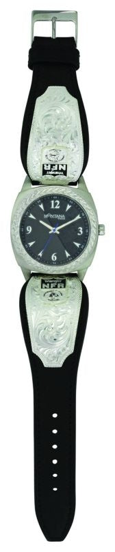 Stroke Of Midnight 2017 Nfr Leather Band Watch