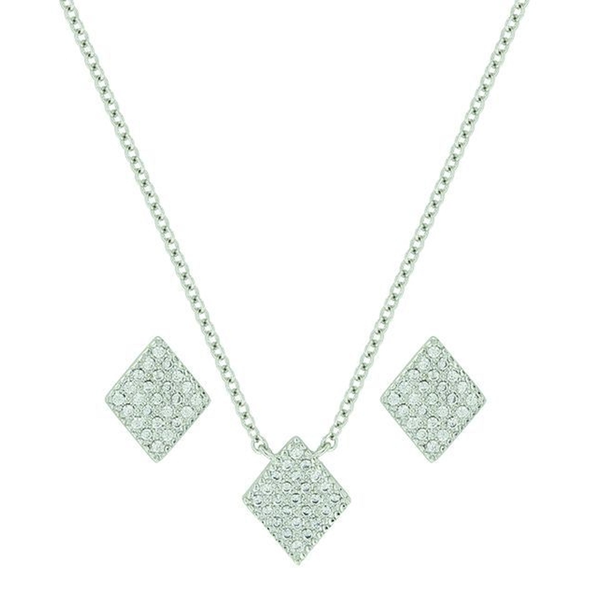 Montana Silver Tiny Iced Jewelry SetBk/Wh
