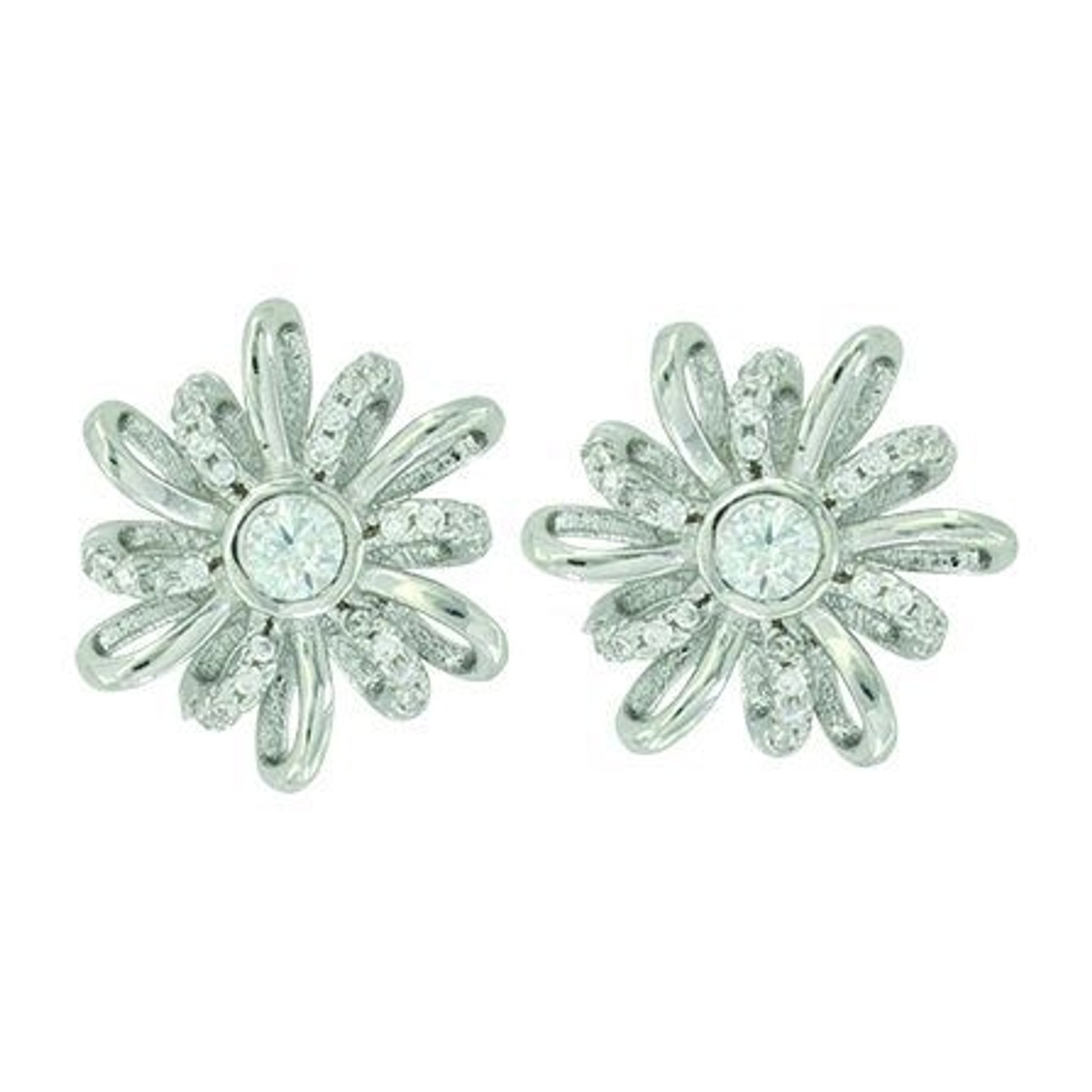MontanaSilver Twisted Tinsel Bow Stud EarringBk/Wh