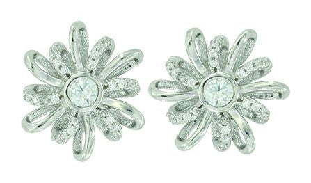 MontanaSilver Twisted Tinsel Bow Stud EarringBk/Wh