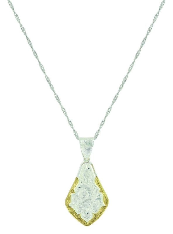 Montana Silver Two Tone Scallop Ripple Necklace