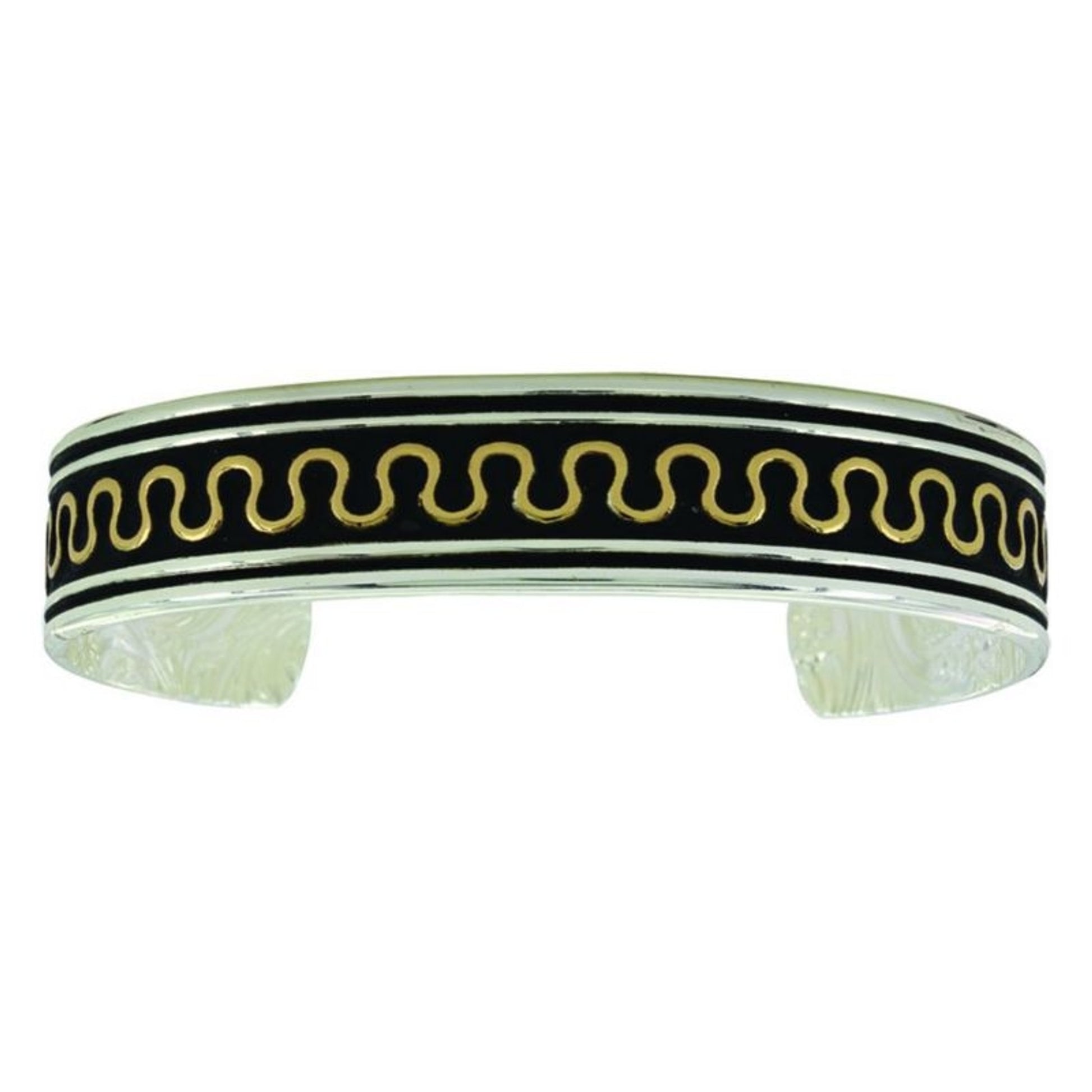 Montana Silver Two Tone Snake River Cuff Bracelet