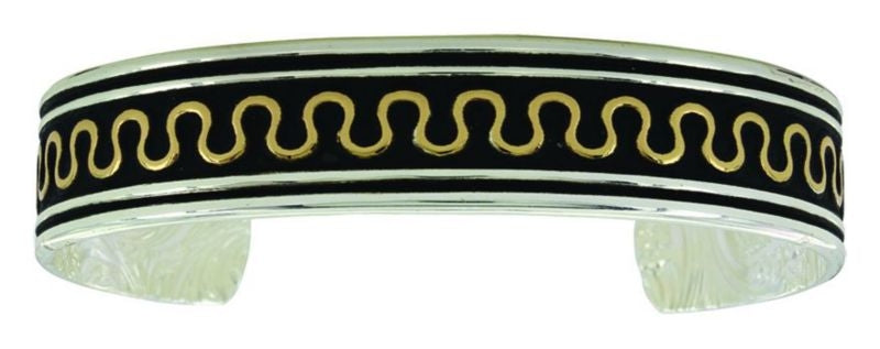 Montana Silver Two Tone Snake River Cuff Bracelet