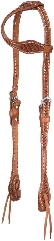 RK Basket Stamped Cowhide Tape Ear Headstall