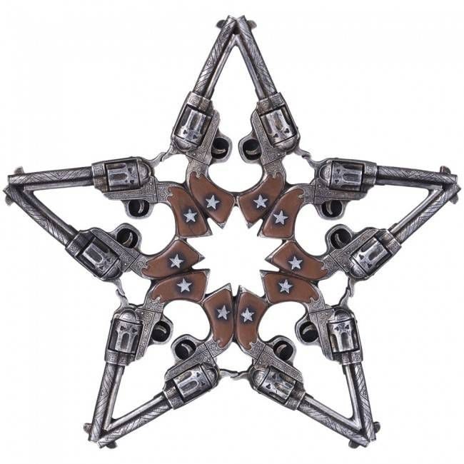 Plaque Gun Star Brn