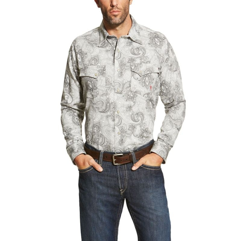Ariat Mens Fr Milo Retro Shirt XXX-Large Grey