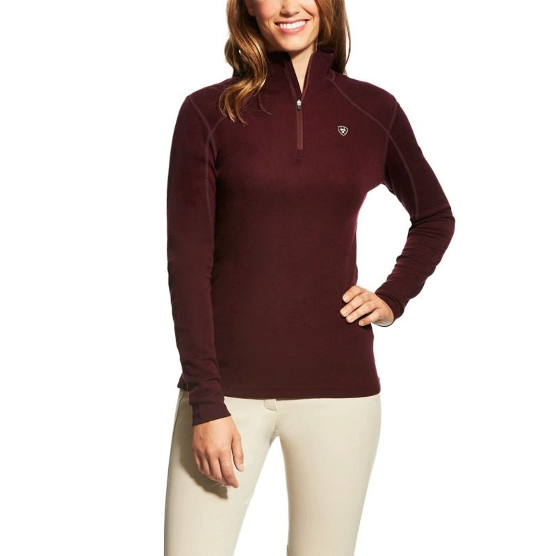 Ariat Womenfts Cadence Wool 1/4 Zip X-Small Malbec