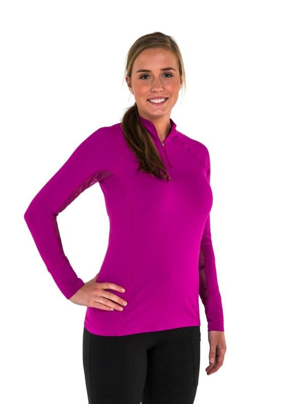 Ladies Ashley Performance Long Sleeve Shirt L Plum