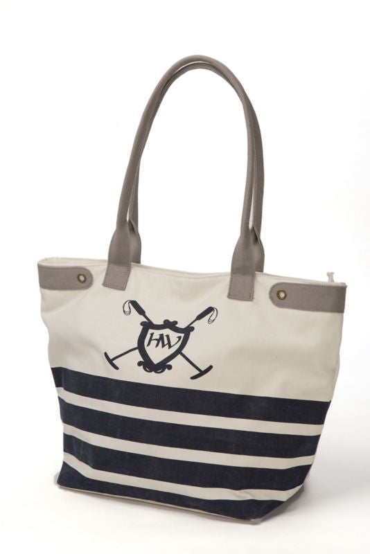 Horseware Nautical Canvas Tote BagBk/Wh