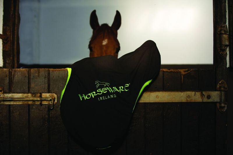 Horseware Rambo Softshell Saddle Cover Black/Green