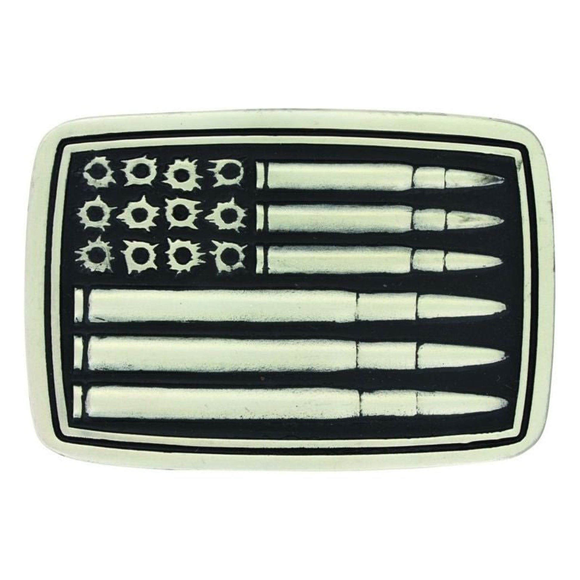 Silver Bullet Flag Attitude Buckle Brn