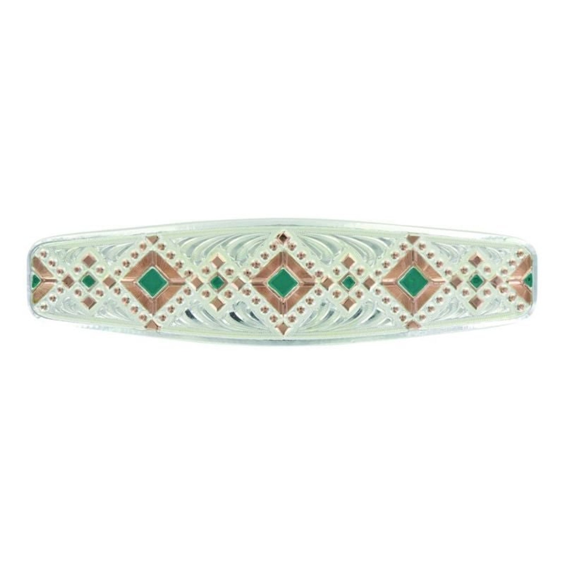 Montana SilverTwoTone Southwestern Beats Barrette