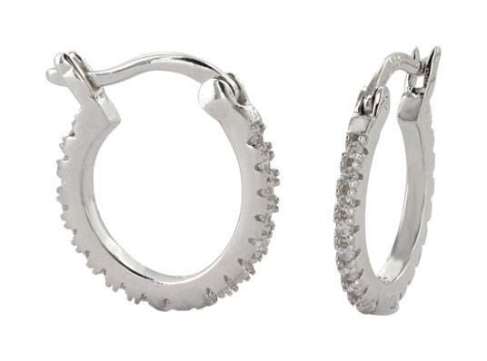 Montana Silversmith Small Clear Stone Hoop Earring