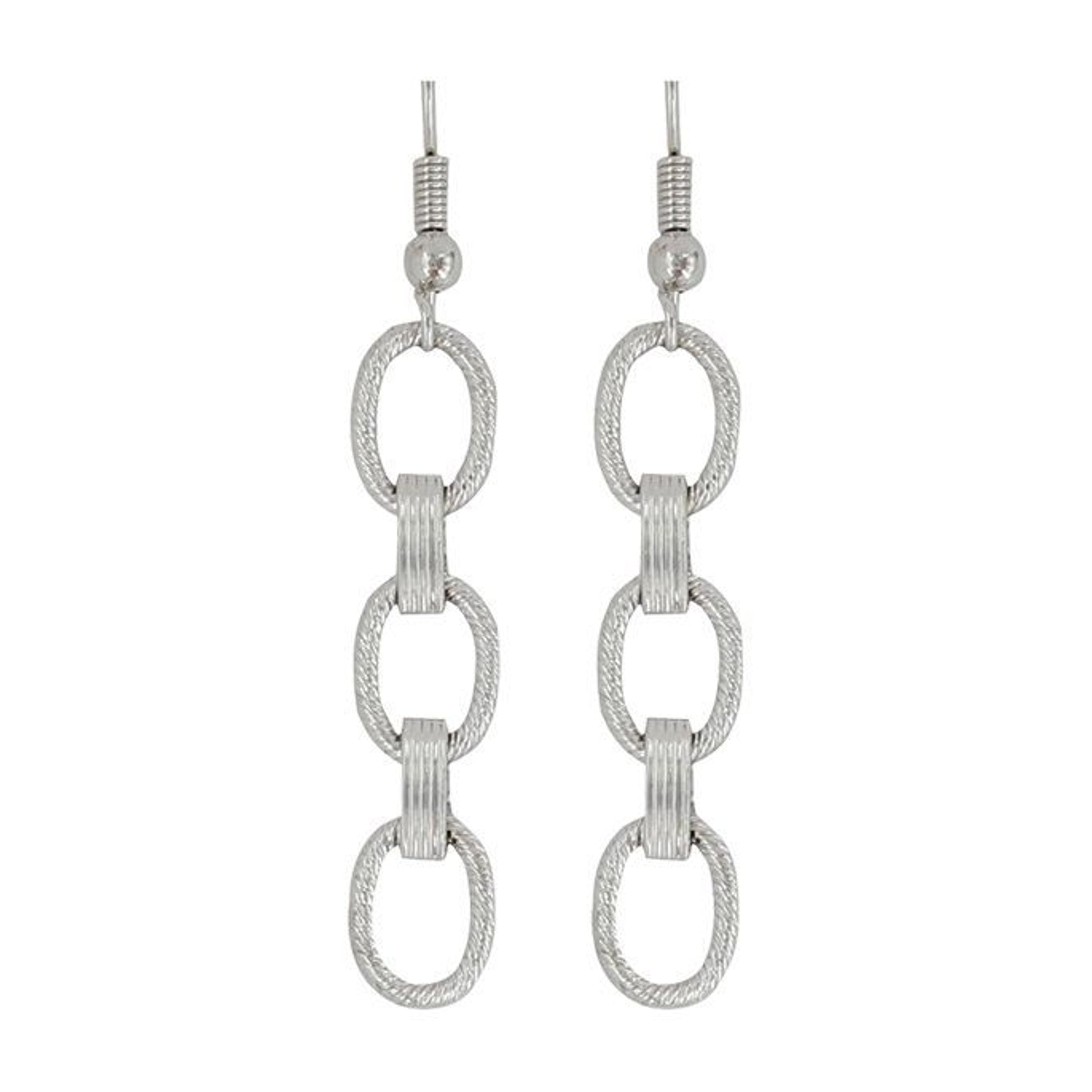 Montana Silversmiths Triple Oval Link Earrings