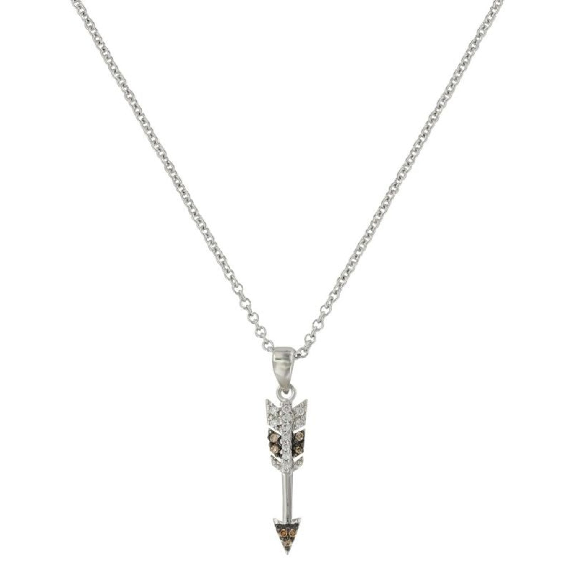 Montana Silversmiths Mini Arrow NecklaceBk/Wh