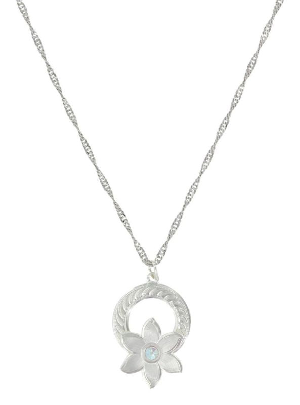 Montana Silversmiths Flower Wreath NecklaceBk/Wh