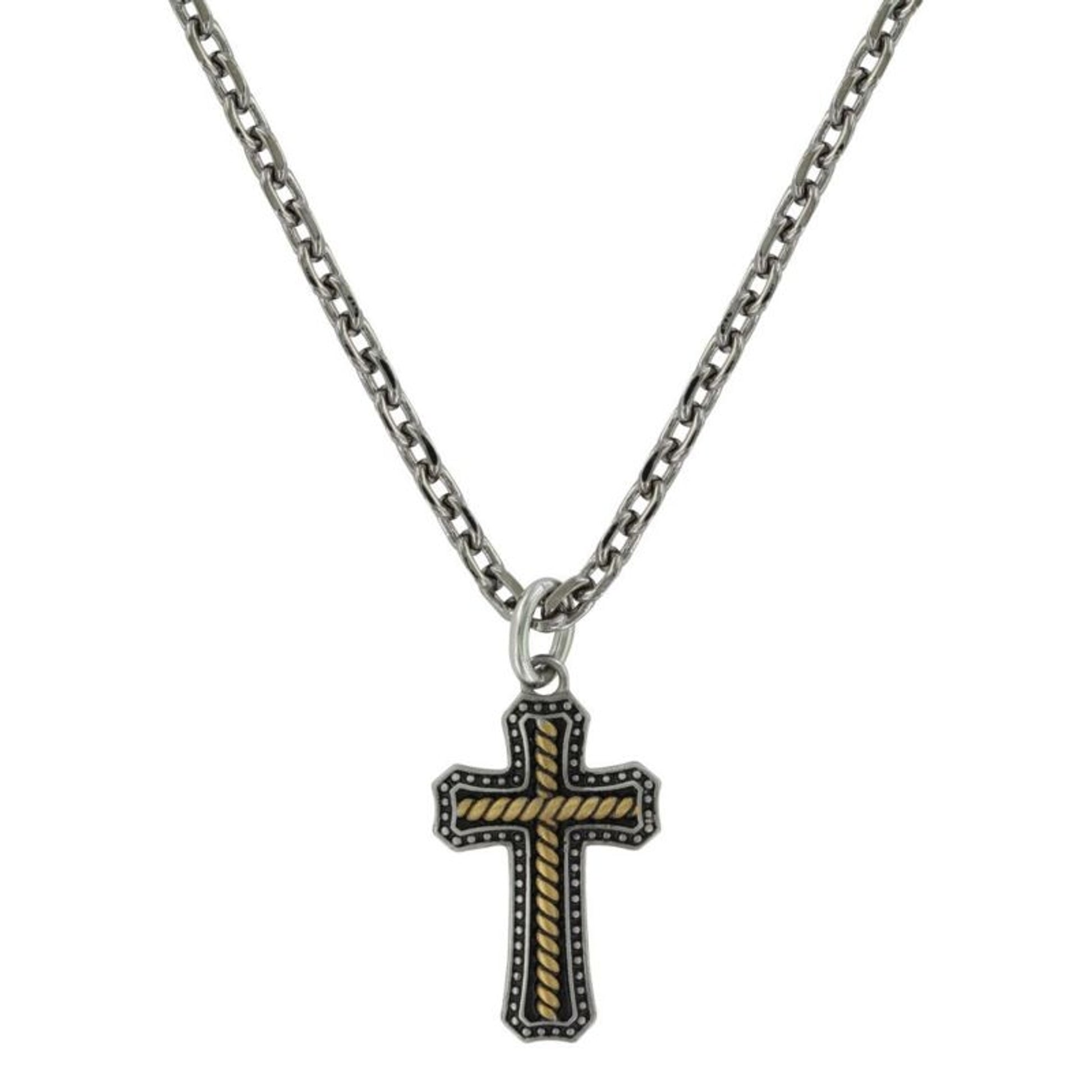 Montana Silver Two Tone Stainless Cross Necklace