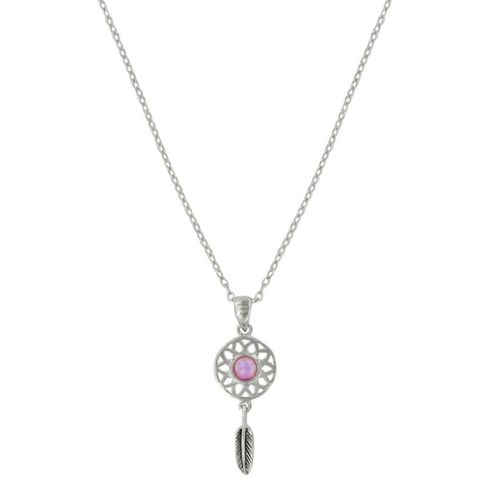MontanaSilversmith Pink Opal Dreamcatcher Necklace