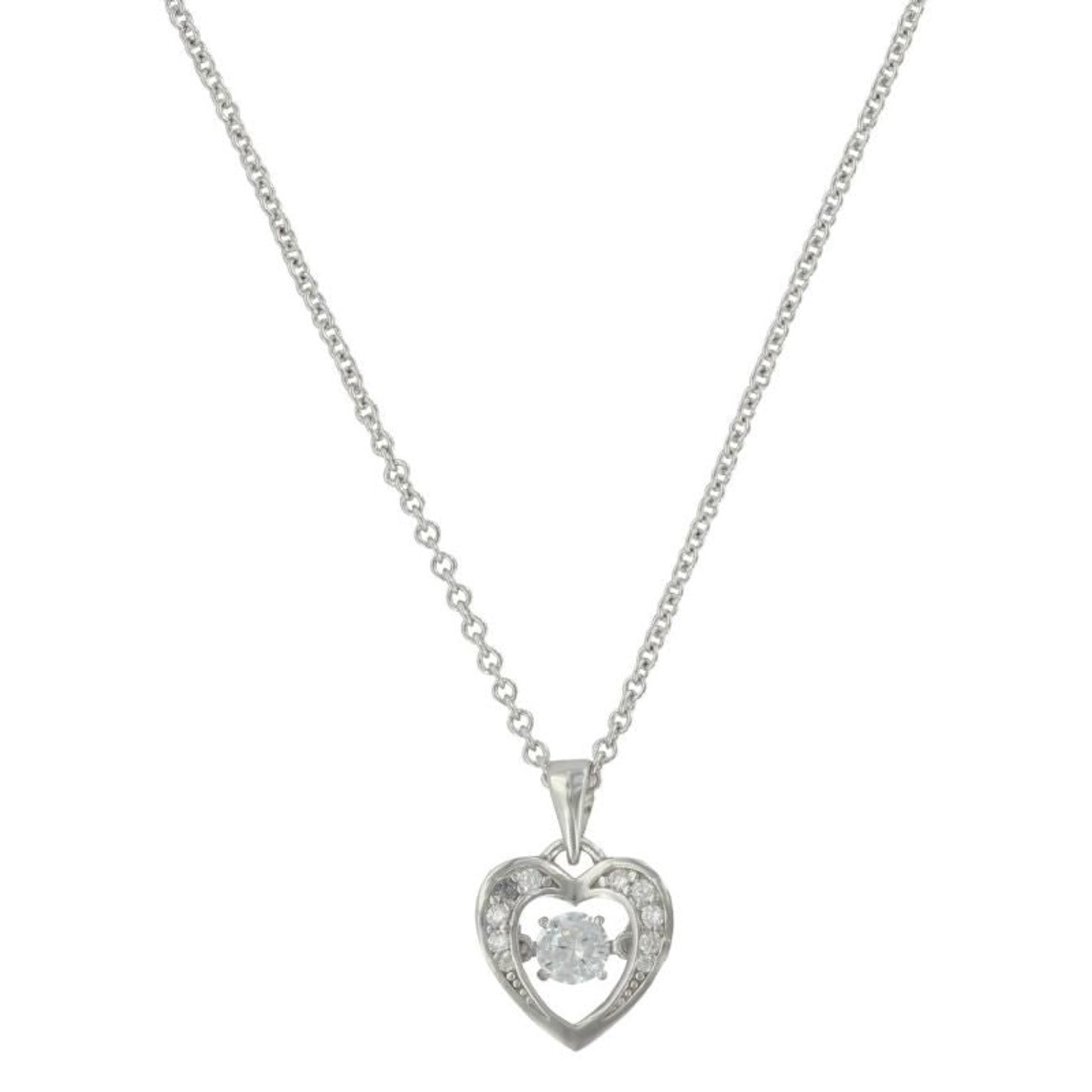 Montana Silversmiths Dancing Heart NecklaceBk/Wh