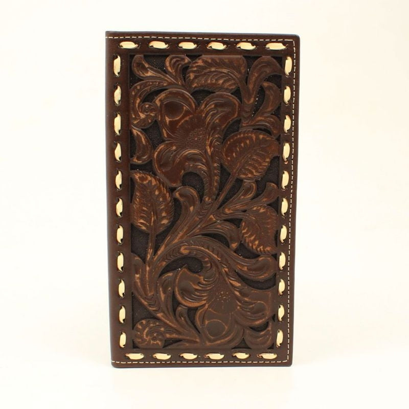 Ariat Embossed Laced Rodeo WalletBrown