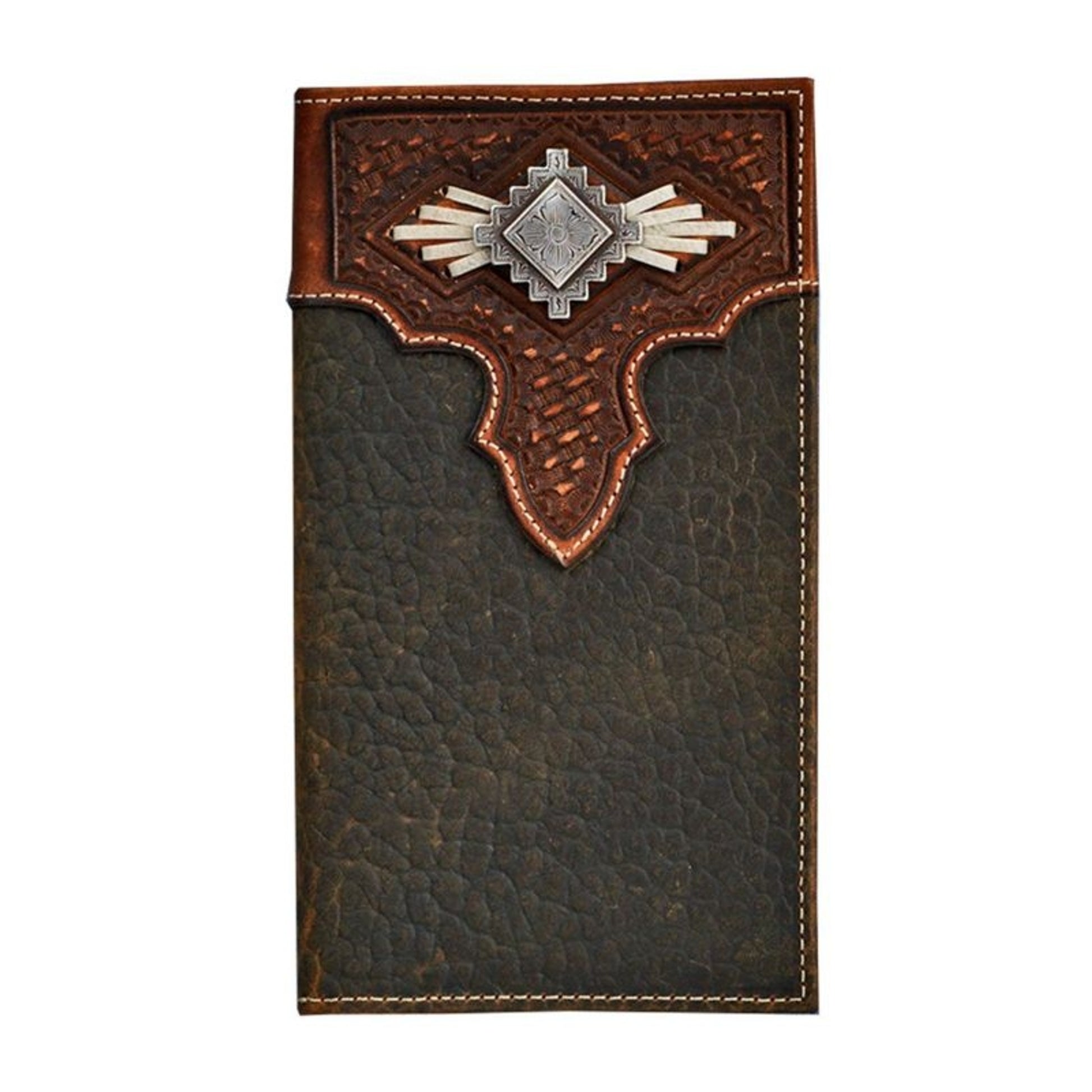 Nocona Aztec Concho Rodeo WalletBk/Wh