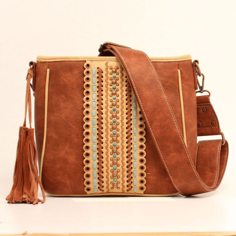 Blazin Roxx Laney Messenger BagBk/Wh