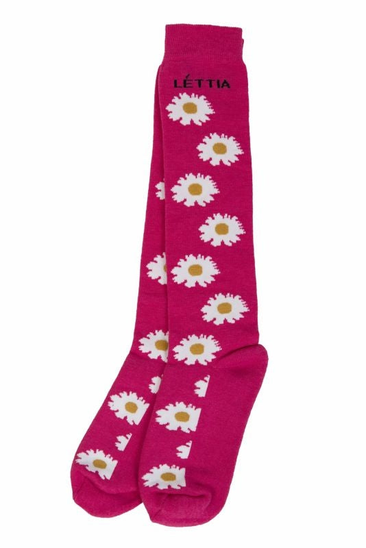 Lettia Adult Bamboo Boot Sock - Daisy Daisy