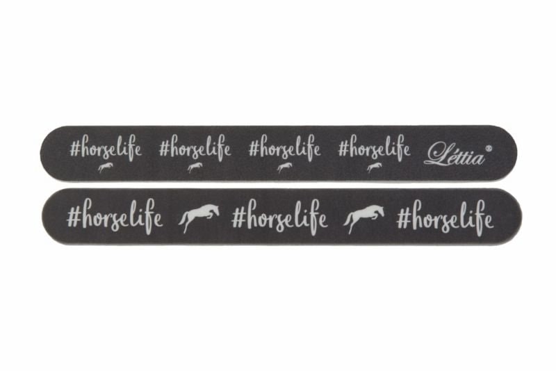 Lettia Collection Emery Board - HorselifeBk/Wh