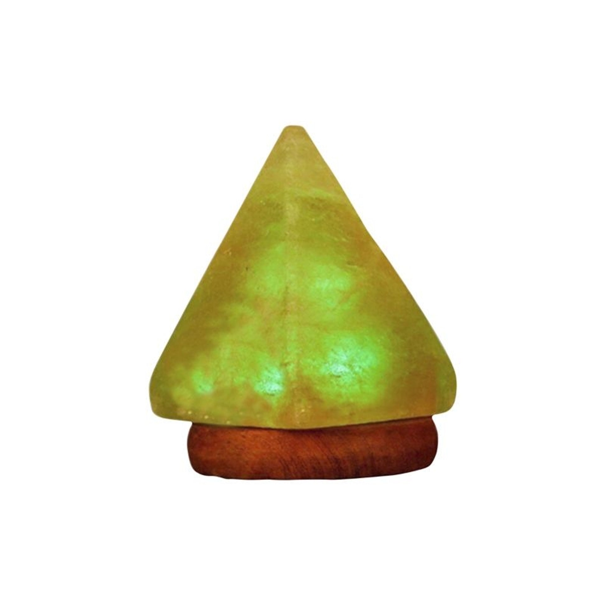 Himalayan Rock Salt Pyramid Lamp 1lb Bk/Wh