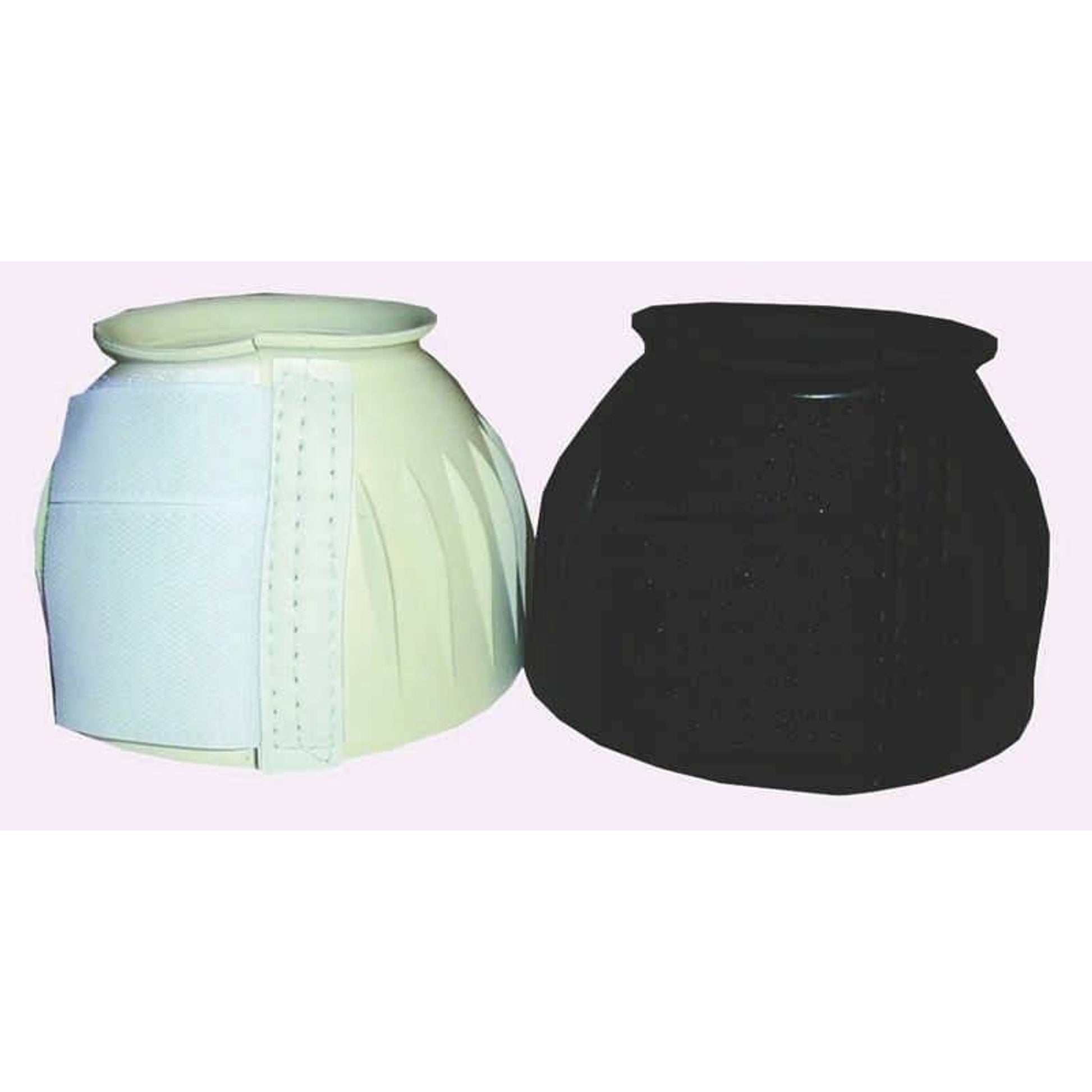Rubber Boot Bell Pair with Hook And Loop Medium Whit