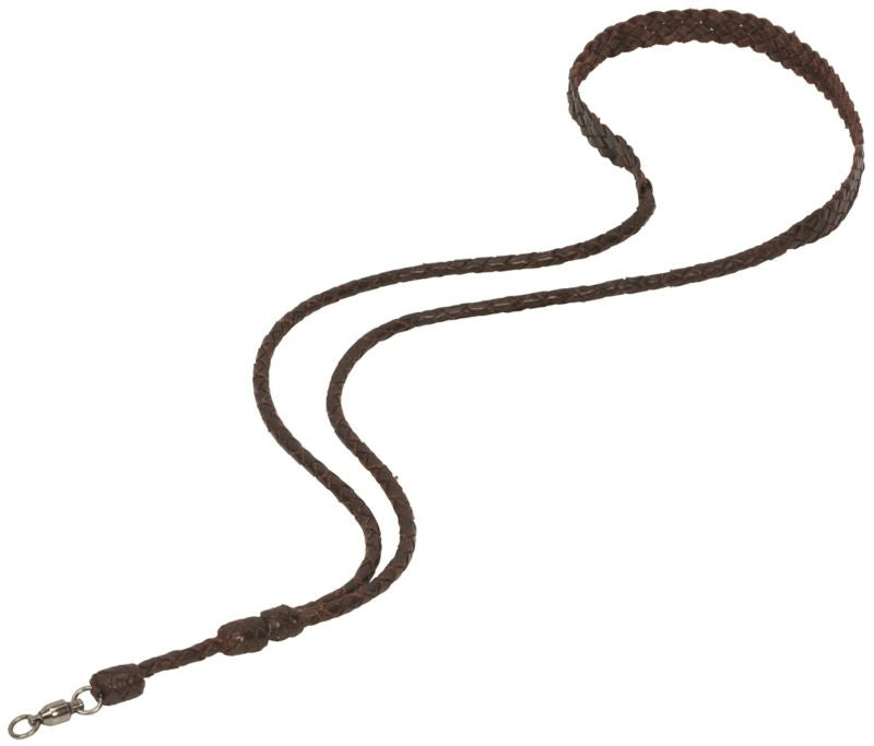 Weaver Braided Leather Lanyard 18.5 Brown