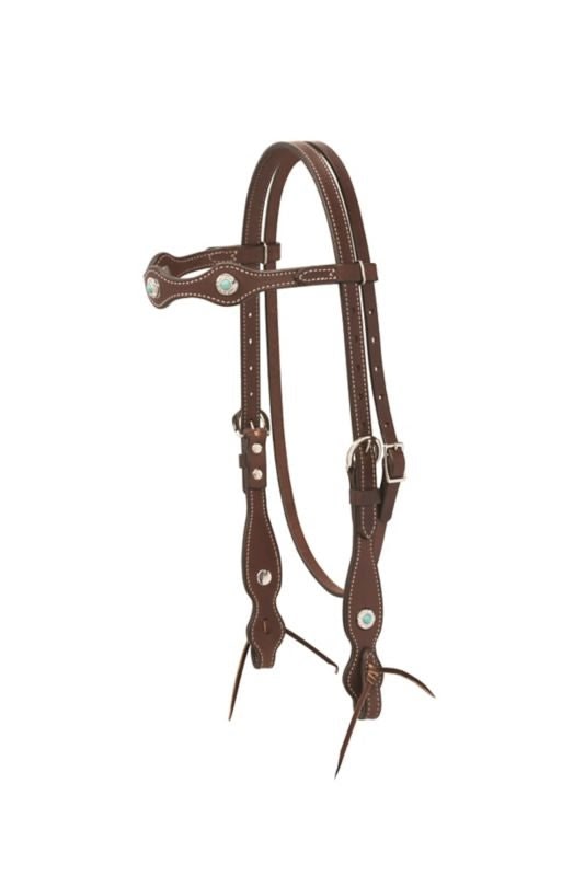 Weaver Snap Tack Browband Headstall Horse Brn