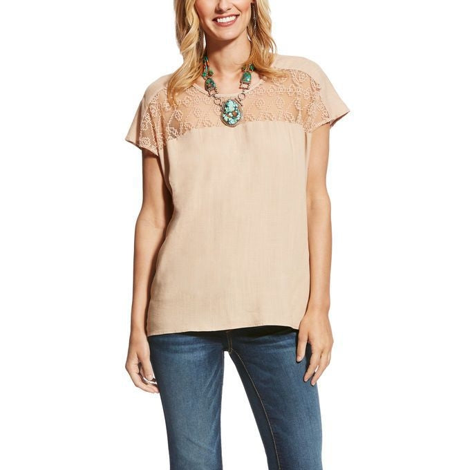 Ariat Ladies Carolina Top - Enamel Blue X-Large No