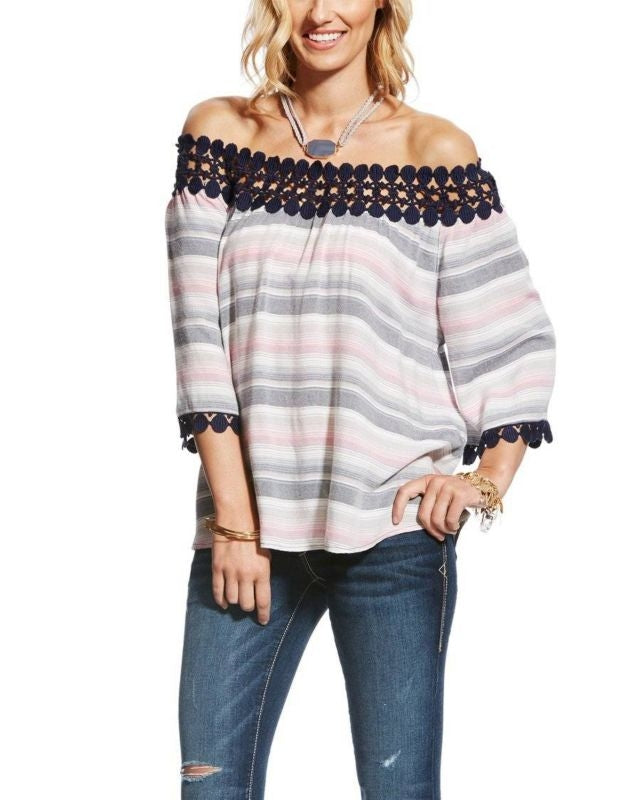 Ariat Ladies Toni Top -Stripe X-Small Stripe
