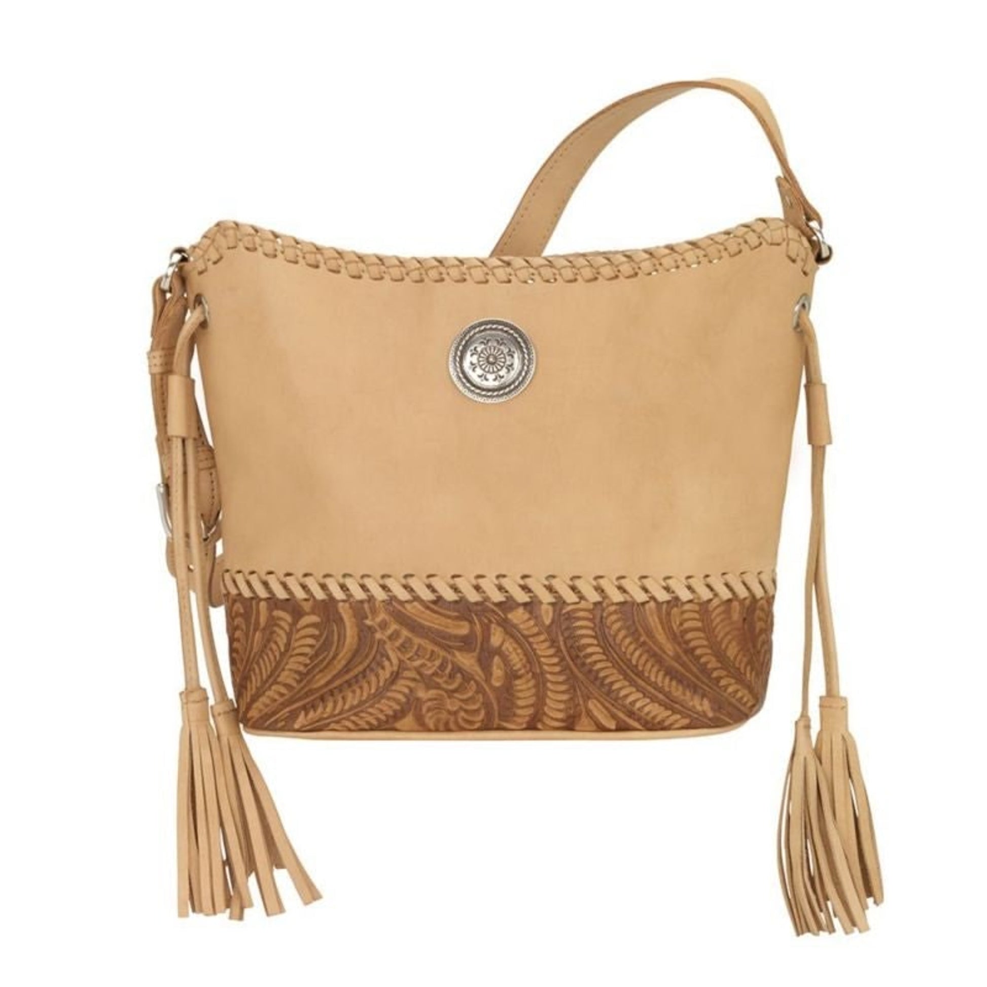 Baja Escape Zip Top Bucket Tote 12x9.5x5 Brn